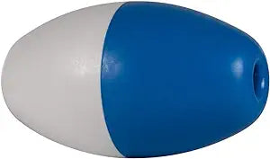 PENTAIR 5'' x 9'' BLUE WHITE POLYETHYLENE OVAL FLOAT FOR 3/4'' ROPE