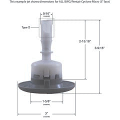 SPA JET 3" MICRO CYCLONE GREY