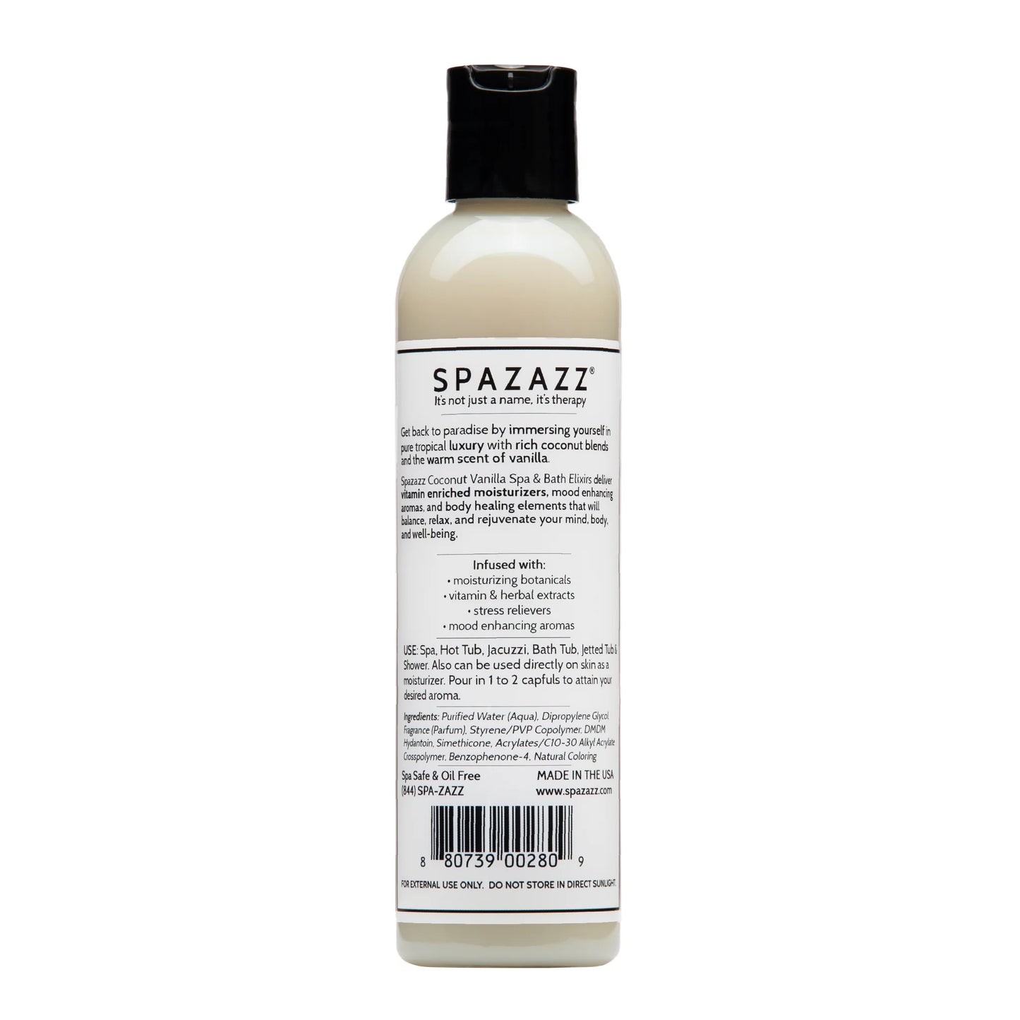 SPAZAZZ - COCONUT VANILLA- EXOTIC BOTANICALS