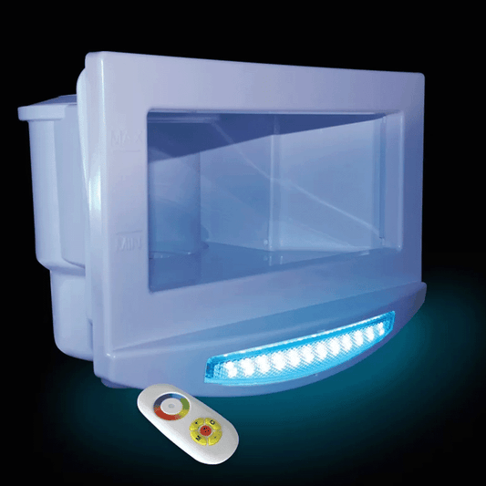 TREVI MULTICOLOR LED WIDEMOUTH SKIMMER PLATE W/REMOTE GREY