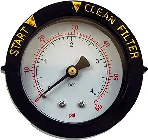 PENTAIR REAR MOUNT PRESSURE GAUGE 190058