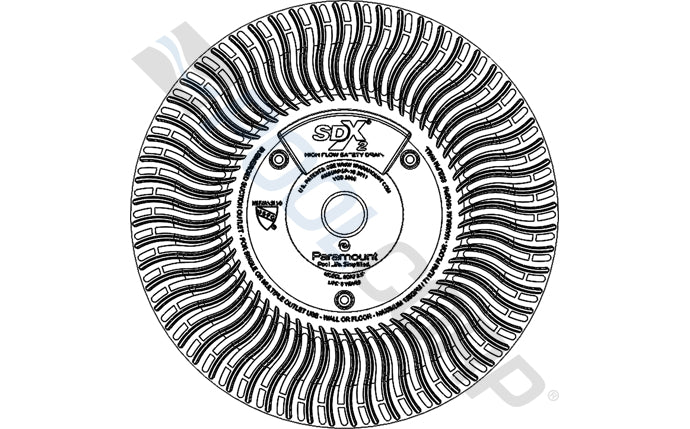 Paramount White SDX2 Retro Safety Drain for Concrete Pools