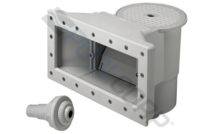 POOLSTYLE Gray Wide Mouth Above Ground Skimmer with Wall Support