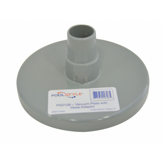 POOLSTYLE GRAY ABOVE GROUND POOL VACUUM PLATE WITH ADAPTER
