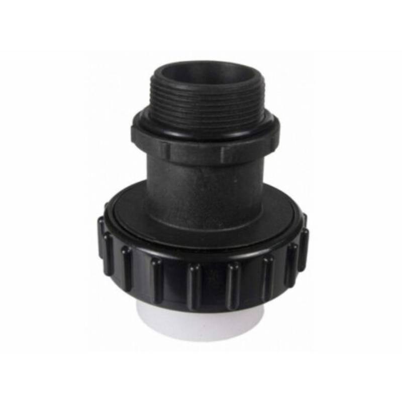 SUPER-PRO 1.5"x 1.5" MPT BLACK LONG HI-TEMP UNION