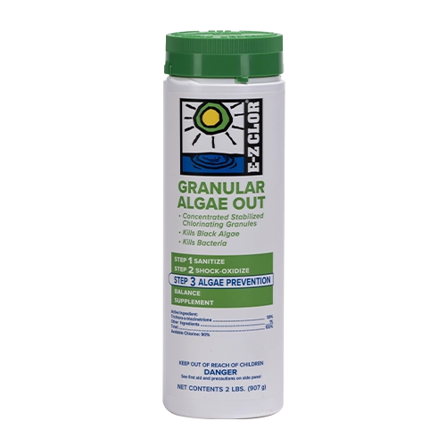 E-Z CLOR GRANULAR ALGAE OUT 2LB 99% TRICHLOR