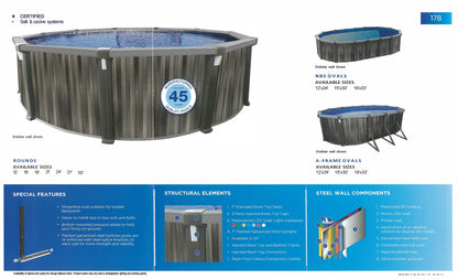 TREVI #178 ABOVE GROUND 52" POOL PACKAGES