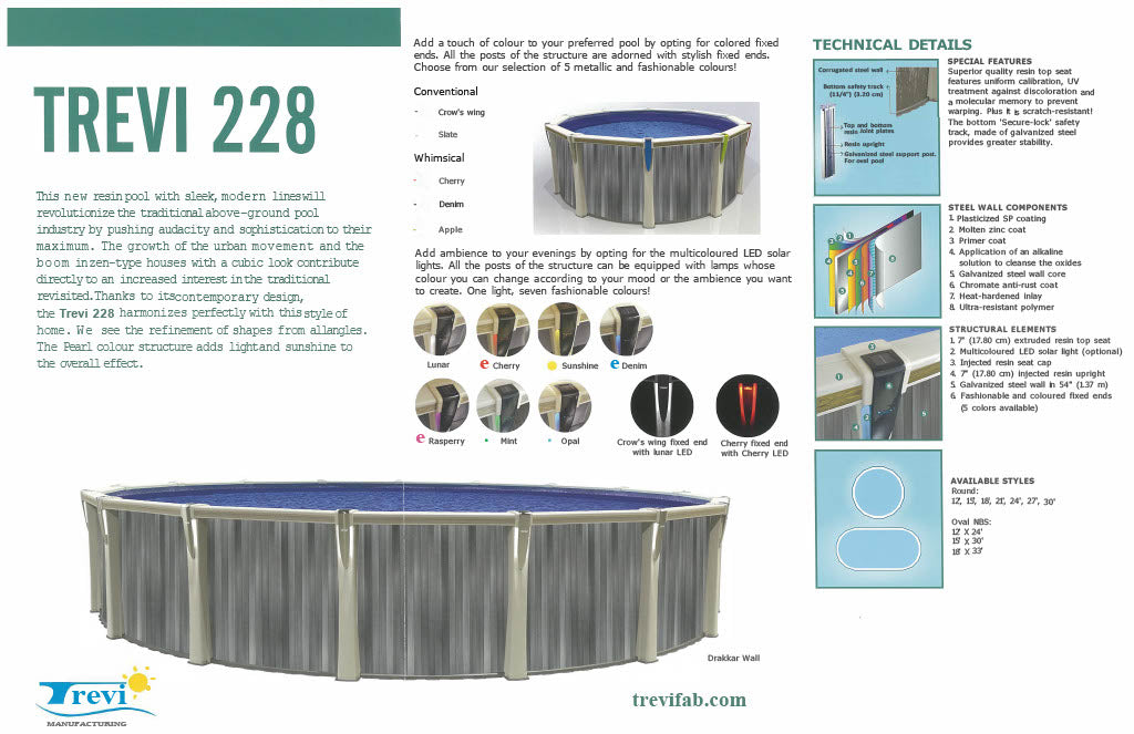 TREVI #228  ABOVE GROUND 54" POOL PACKAGES