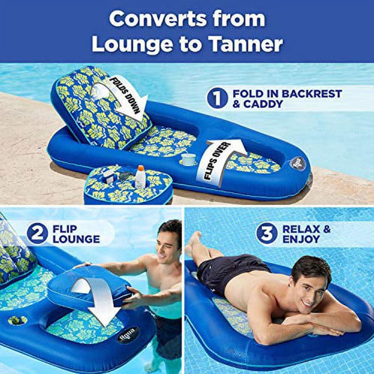 AQUA ULTIMATE 2-IN-1 TANNER & RECLINER HAWAIIAN WAVE