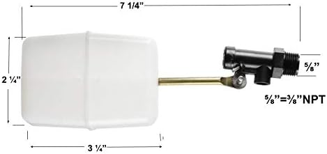 .375" MPT PLASTIC AUTOFILL FLOAT VALVE