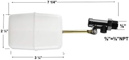 .375" MPT PLASTIC AUTOFILL FLOAT VALVE
