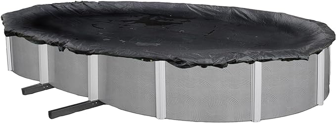 BLUE WAVE RUGGED MESH WINTER COVER FOR ABOVE GROUND POOLS 12' X 24'