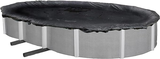 BLUE WAVE RUGGED MESH WINTER COVER FOR ABOVE GROUND POOLS 12' X 24'