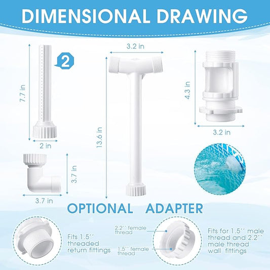 OCEAN BLUE ADJUSTABLE DUAL WATERFALL FOUNTAIN