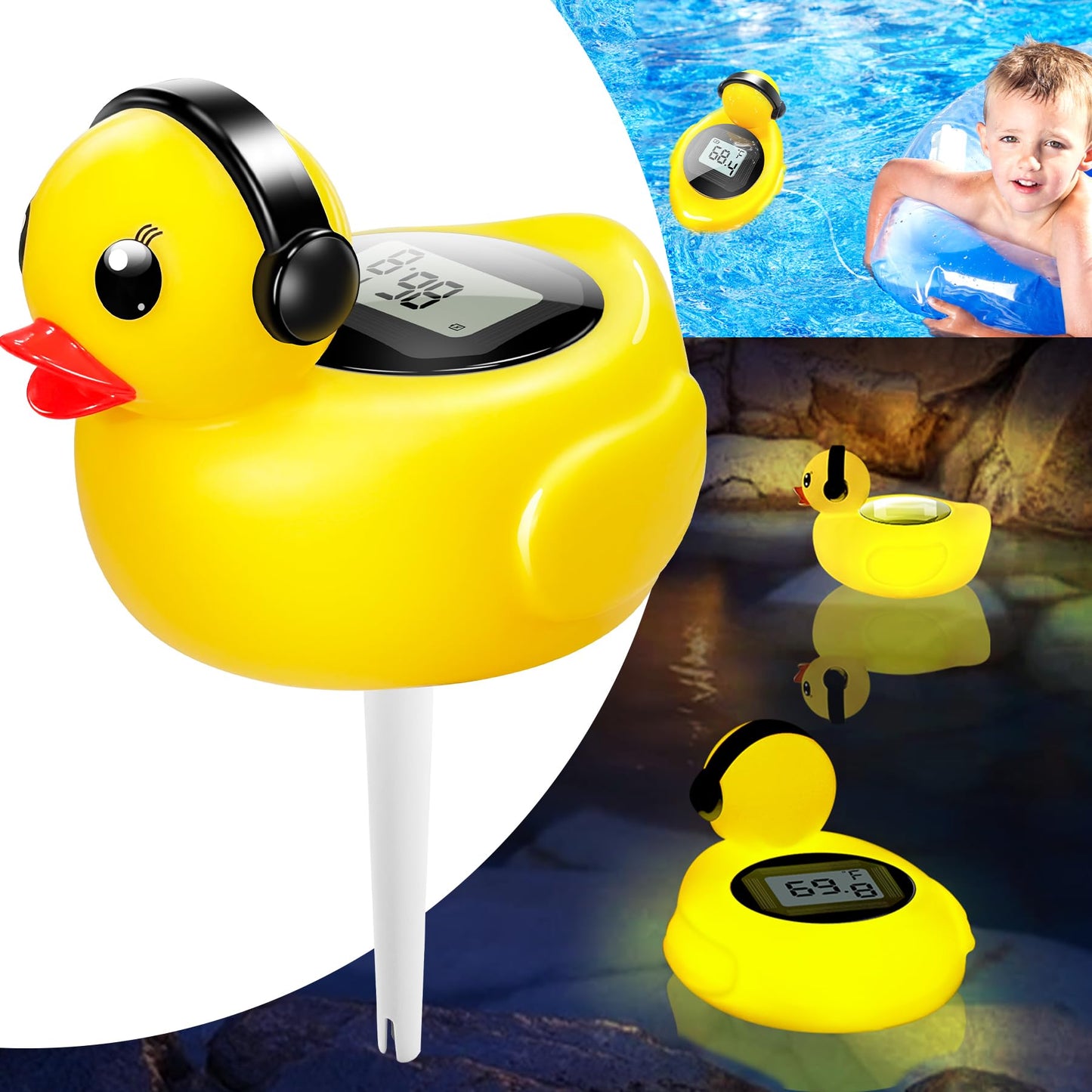 SOLAR LED DIGITAL DUCK THERMOMETER