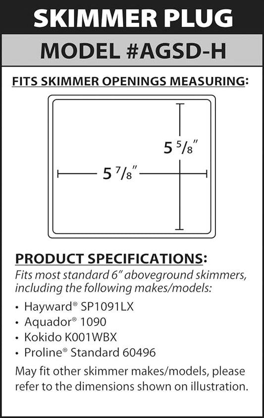 HAYWARD STANDARD SKIMMER WINTER PLUG