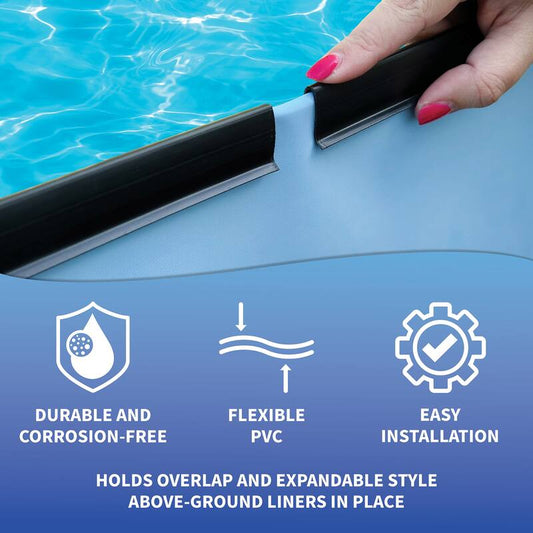 ABOVE GROUND COPING STRIPS 1" X 24" BLACK