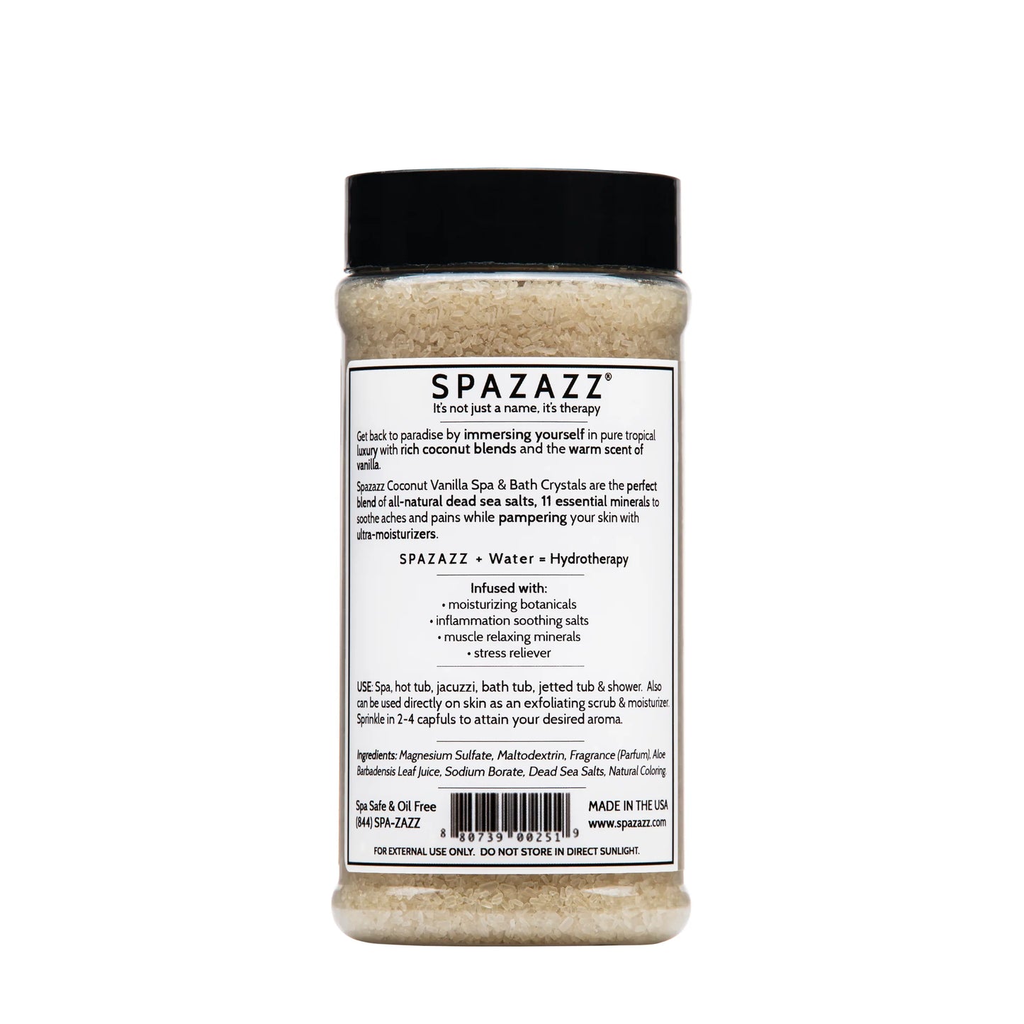 SPAZAZZ - COCONUT VANILLA- EXOTIC BOTANICALS