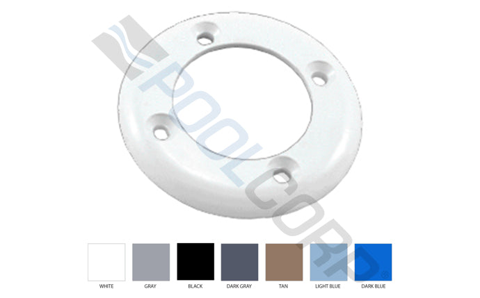 CMP 3.5" Black Vinyl Pool Wall Return Threaded Faceplate Only