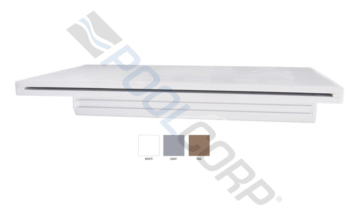 CMP Natural Wonders® 12" White Waterfall with Back Port and 6" Lip