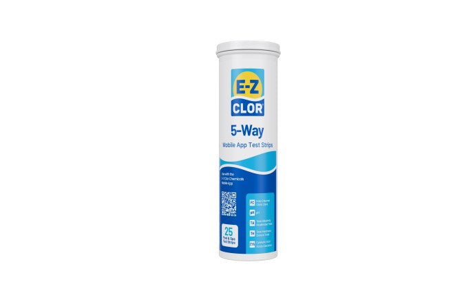 E-Z Clor 5-Way Test Strips FC/pH/TA/TH/CYA  25 count
