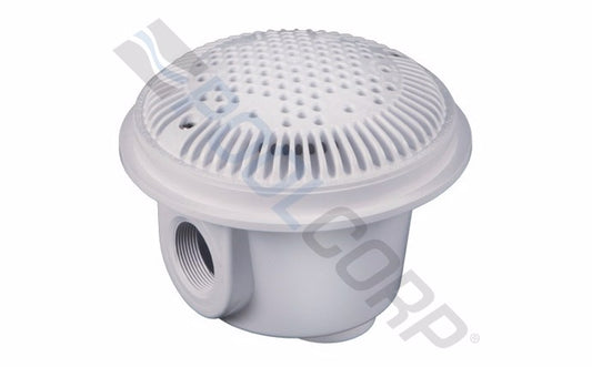 HAYWARD 1 1/2" WHITE VINYL DUAL SUCTION OUTLETWITH GRATE