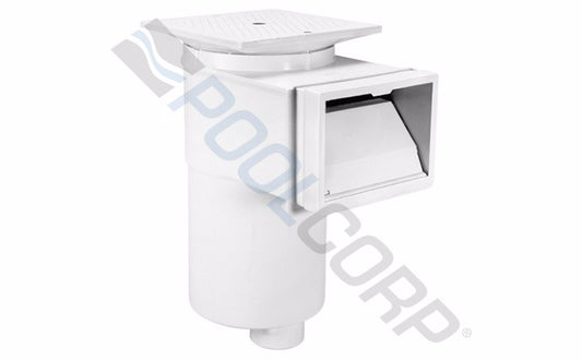 Hayward 1 1/2" FPT White Auto-Skim Vinyl and Fiberglass Pool Skimmer with Square Cover