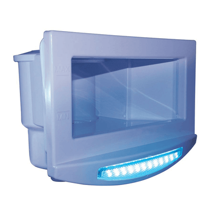 TREVI MULTICOLOR LED WIDEMOUTH SKIMMER PLATE W/REMOTE GREY