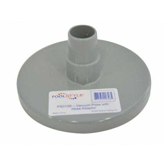 POOLSTYLE GRAY ABOVE GROUND POOL VACUUM PLATE WITH ADAPTER