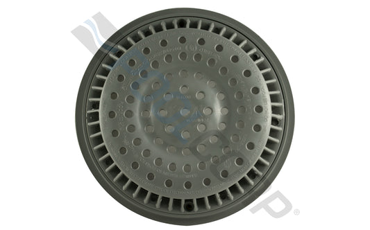 Gray Anti-Vortex Main Drain Frame & Grate 8" Round Gunite
