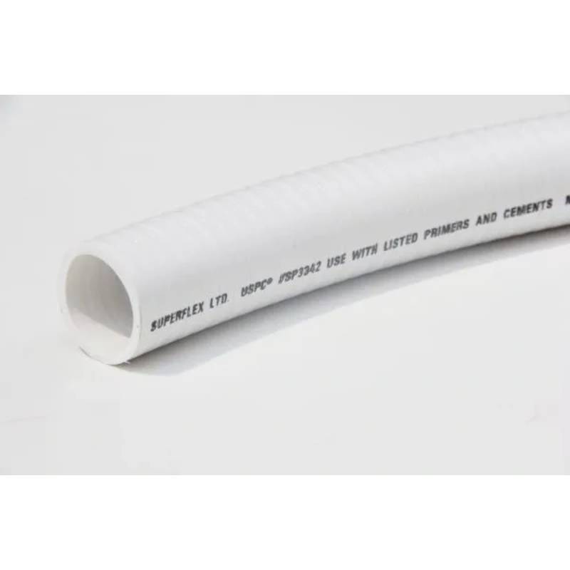 SUPERFLEX 1"x50' WHITE SCH 40 FLEXIBLE PVC PIPE- SOLD PER FT