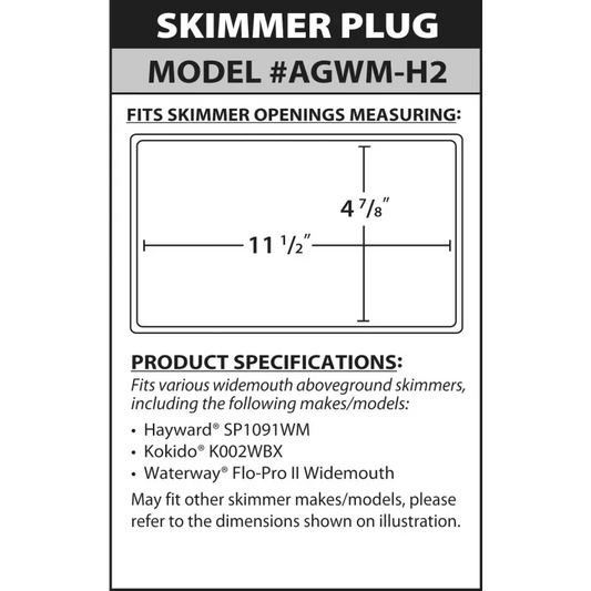 HAYWARD WIDEMOUTH SKIMMER WINTER PLUG