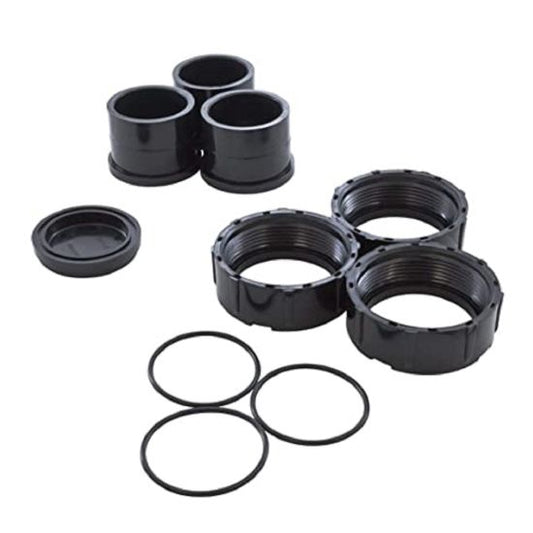 JANDY 2" x 2.5" DRAIN PLUG CAP TEAILPIECE & UNION NUT-SET OF 3